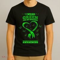 I Wear Green For My Brother Traumatic Brain Injury Awareness T-Shirt thumb 3