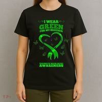 I Wear Green For My Brother Traumatic Brain Injury Awareness T-Shirt thumb 4