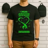 I Wear Green For My Brother Traumatic Brain Injury Awareness T-Shirt thumb 6