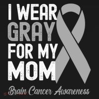 I Wear Gray For My Mom Brain Cancer Awareness Cool Gift Backpack thumb 2