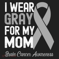 I Wear Gray For My Mom Brain Cancer Awareness Cool Gift Golf Towel thumb 3