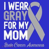 I Wear Gray For My Mom Brain Cancer Awareness Cool Gift Sweatshirt thumb 3