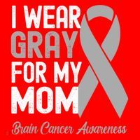 I Wear Gray For My Mom Brain Cancer Awareness Cool Gift Santa Hat thumb 1