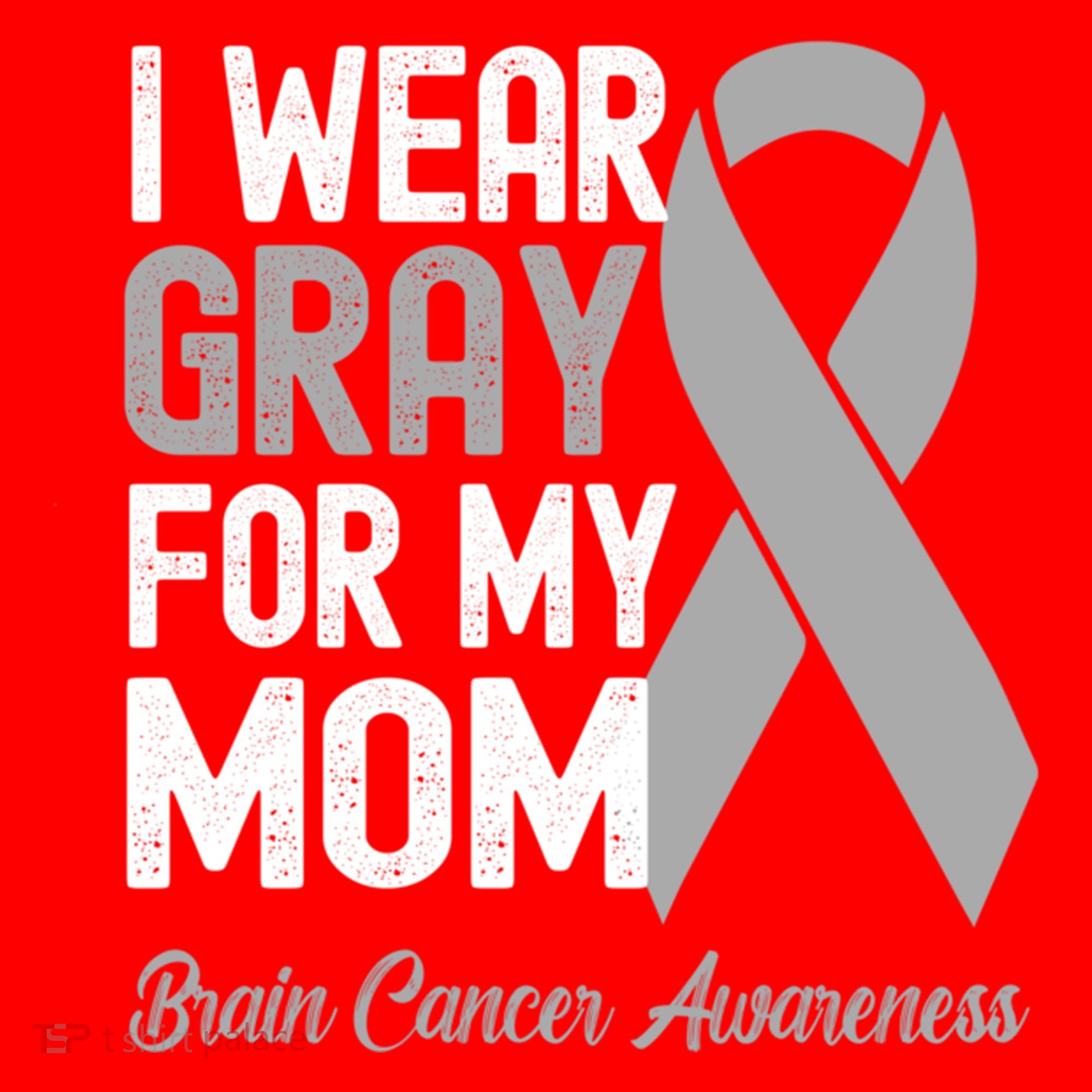 I Wear Gray For My Mom Brain Cancer Awareness Cool Gift Santa Hat
