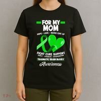 I Wear Green For My Mom Mother TBI Brain Injury Awareness T-Shirt thumb 4