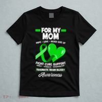 I Wear Green For My Mom Mother TBI Brain Injury Awareness T-Shirt thumb 5