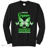 I Wear Green For Traumatic Brain Injury TBI Awareness Sweatshirt thumb 0