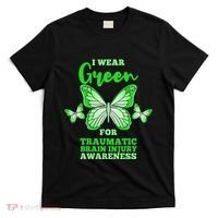 I Wear Green For Traumatic Brain Injury TBI Awareness T-Shirt thumb 0
