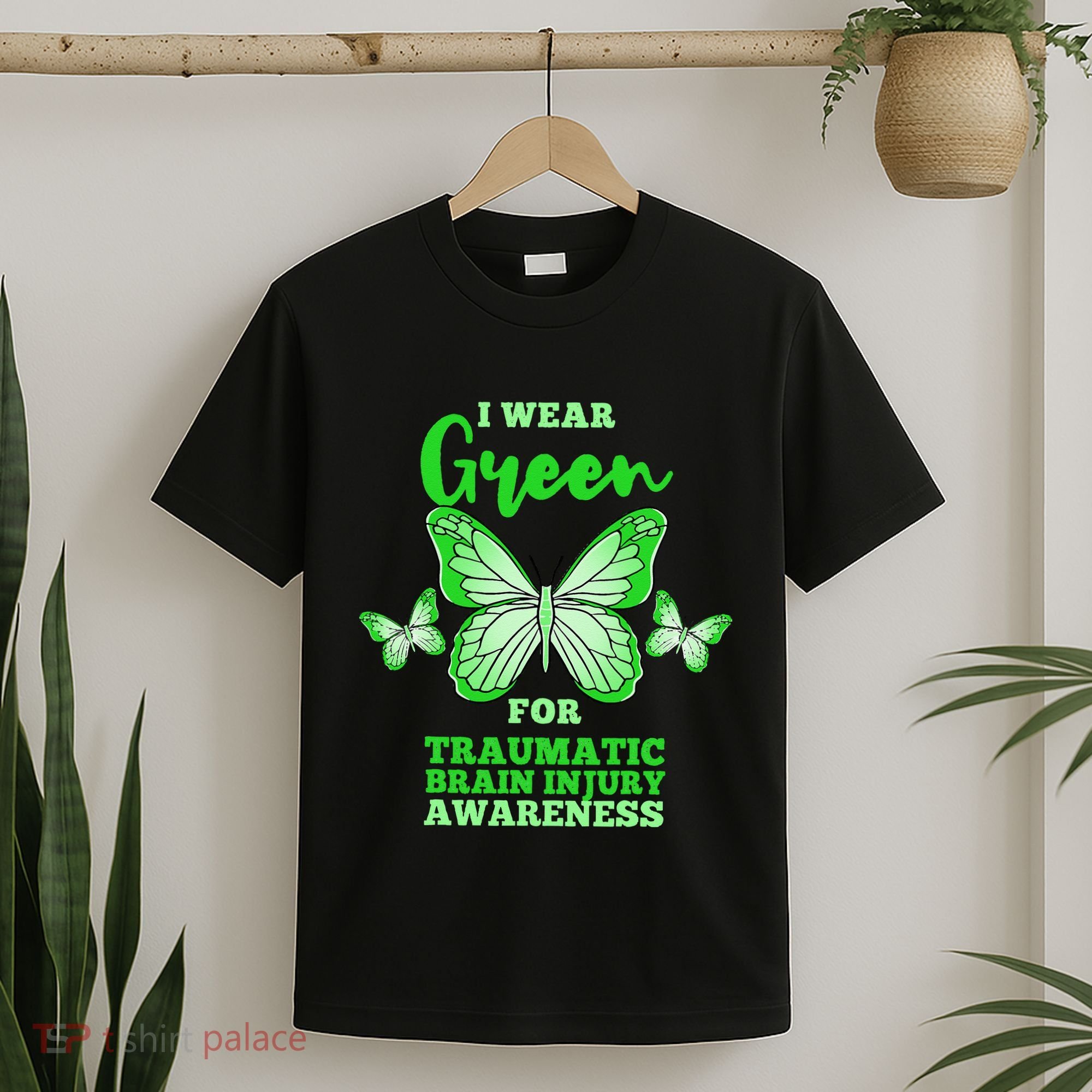 I Wear Green For Traumatic Brain Injury TBI Awareness T-Shirt