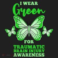 I Wear Green For Traumatic Brain Injury TBI Awareness Beanie thumb 2
