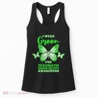 I Wear Green For Traumatic Brain Injury TBI Awareness Women's Tank Top thumb 0