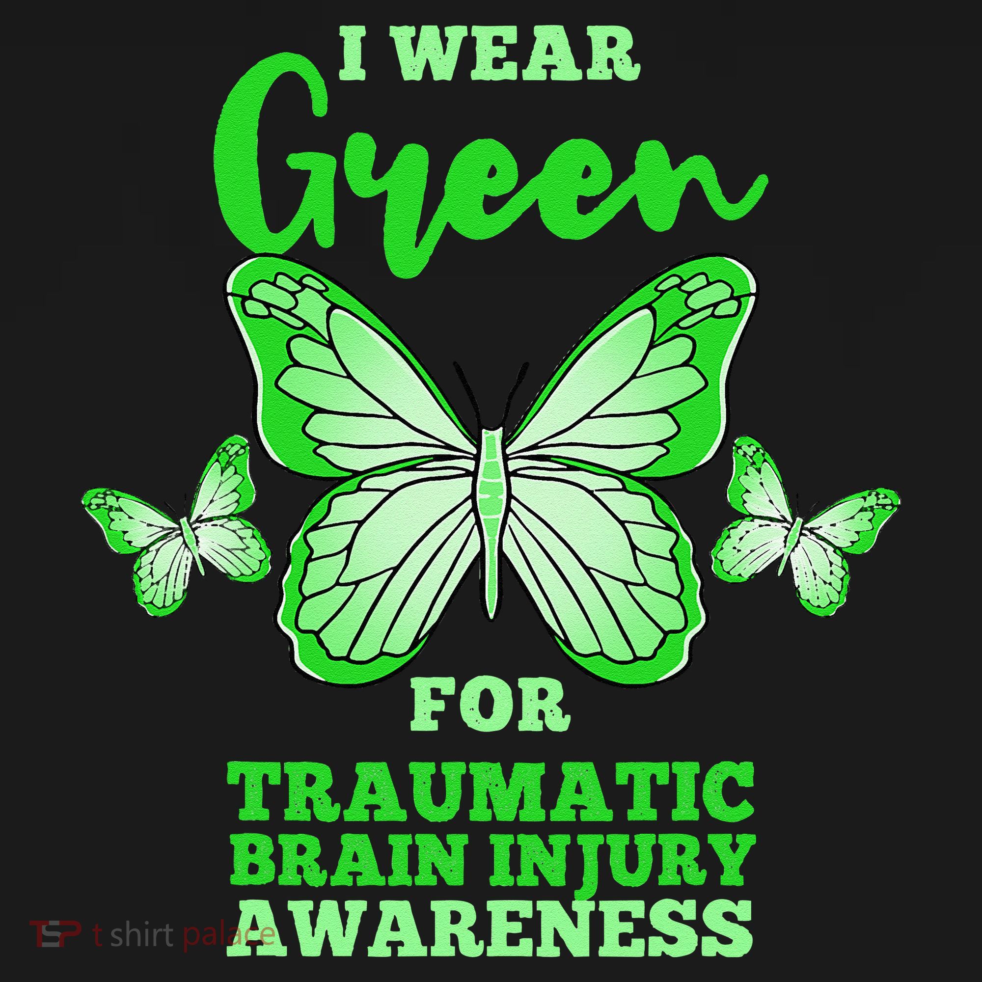I Wear Green For Traumatic Brain Injury TBI Awareness Visor