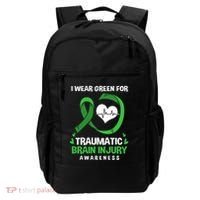 I Wear Green For Traumatic Brain Injury Awareness Gift Backpack thumb 0