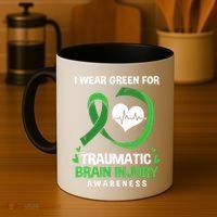 I Wear Green For Traumatic Brain Injury Awareness Gift Coffee Mug thumb 4