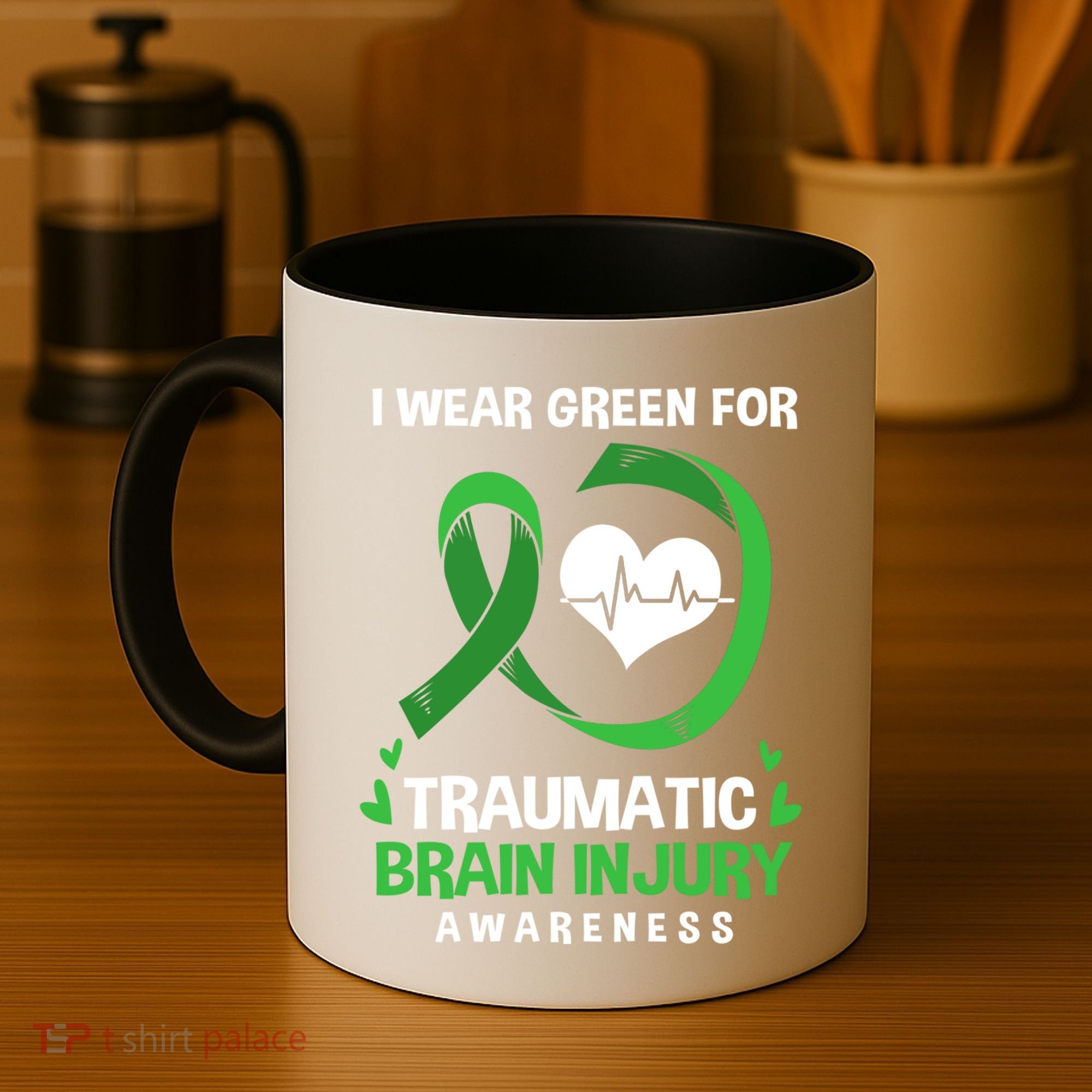 I Wear Green For Traumatic Brain Injury Awareness Gift Coffee Mug