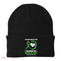 I Wear Green For Traumatic Brain Injury Awareness Gift Beanie thumb 0