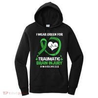 I Wear Green For Traumatic Brain Injury Awareness Gift Women's Hoodie thumb 0