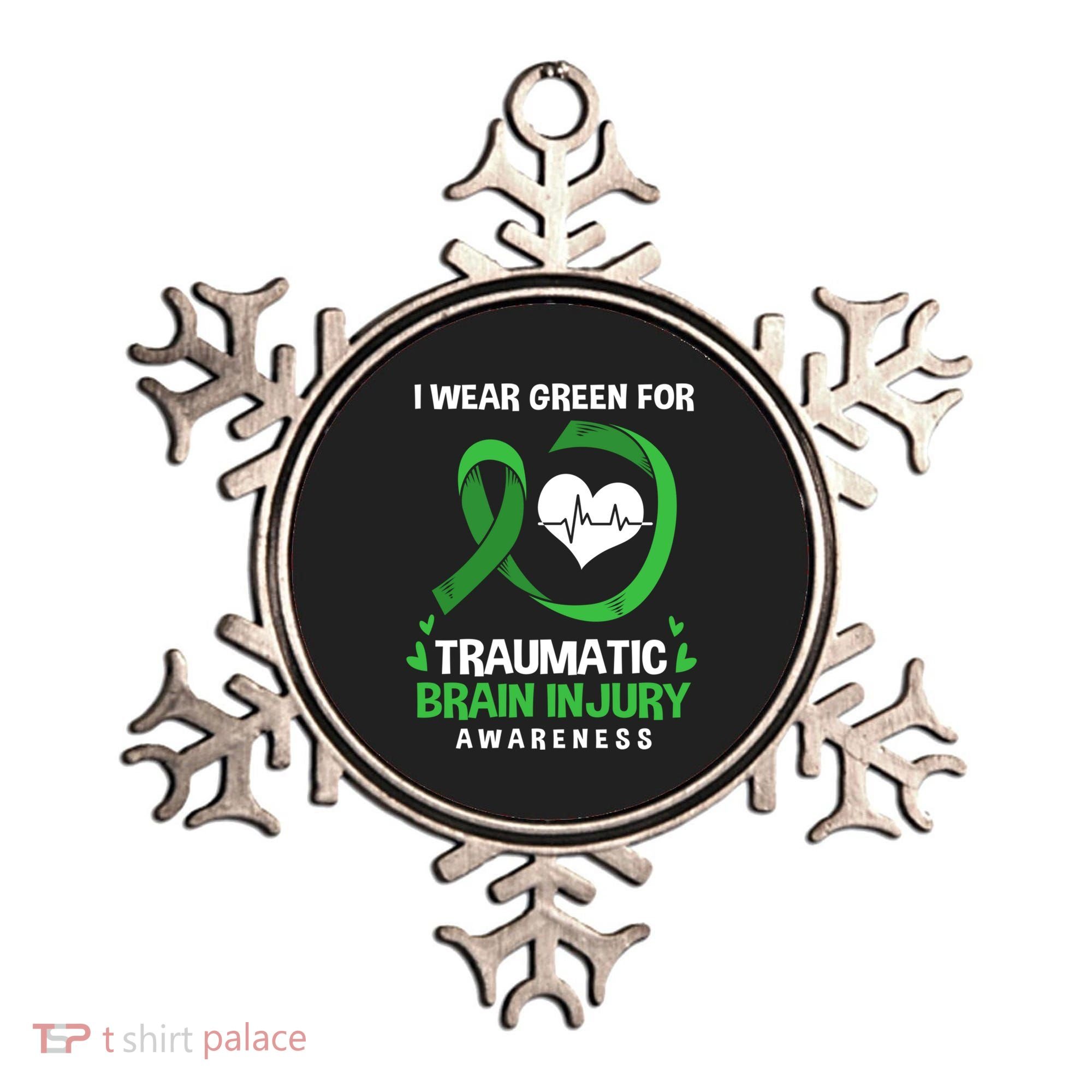 I Wear Green For Traumatic Brain Injury Awareness Gift Ornament