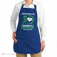 I Wear Green For Traumatic Brain Injury Awareness Gift Apron thumb 2