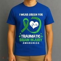 I Wear Green For Traumatic Brain Injury Awareness Gift T-Shirt thumb 3