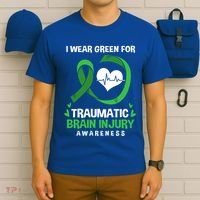 I Wear Green For Traumatic Brain Injury Awareness Gift T-Shirt thumb 6