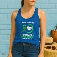 I Wear Green For Traumatic Brain Injury Awareness Gift Women's Tank Top thumb 2