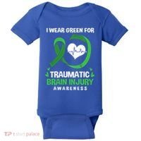 I Wear Green For Traumatic Brain Injury Awareness Gift Baby Bodysuit thumb 0