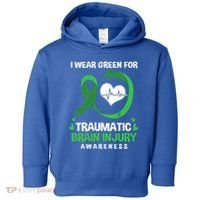 I Wear Green For Traumatic Brain Injury Awareness Gift Toddler Hoodie thumb 0