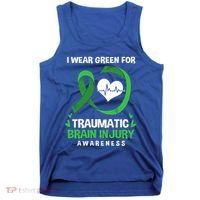 I Wear Green For Traumatic Brain Injury Awareness Gift Tank Top thumb 0