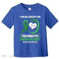 I Wear Green For Traumatic Brain Injury Awareness Gift Toddler T-Shirt thumb 0