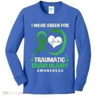 I Wear Green For Traumatic Brain Injury Awareness Gift Kids Long Sleeve Shirt thumb 0