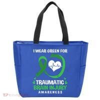 I Wear Green For Traumatic Brain Injury Awareness Gift Tote Bag thumb 0