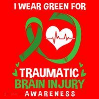 I Wear Green For Traumatic Brain Injury Awareness Gift Santa Hat thumb 1