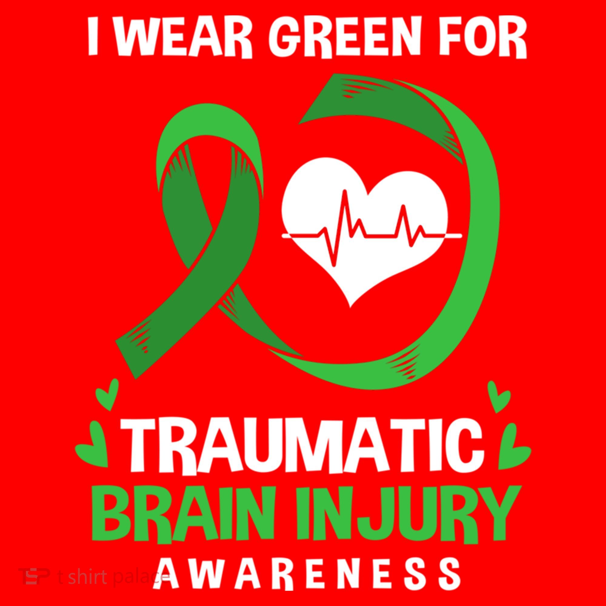 I Wear Green For Traumatic Brain Injury Awareness Gift Santa Hat