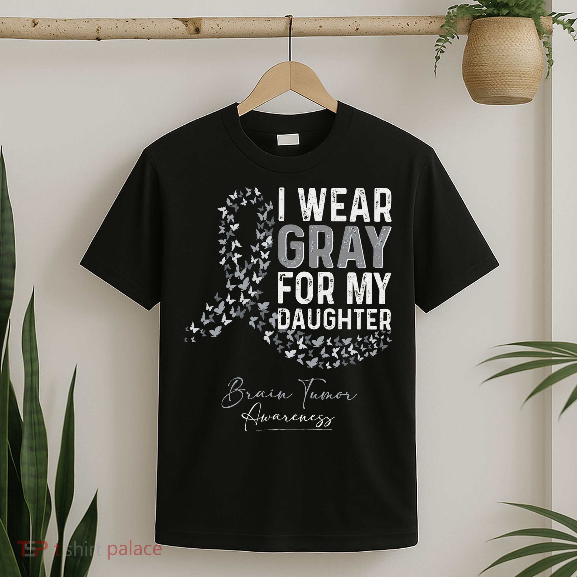 I Wear Gray For My Daughter Brain Tumor Awareness Month T-Shirt