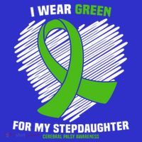 I Wear Green For My Stepdaughter Cerebral Palsy Awareness Funny Gift Polo thumb 2