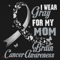 I Wear Grey For My Mom Brain Cancer Awareness Coaster thumb 2