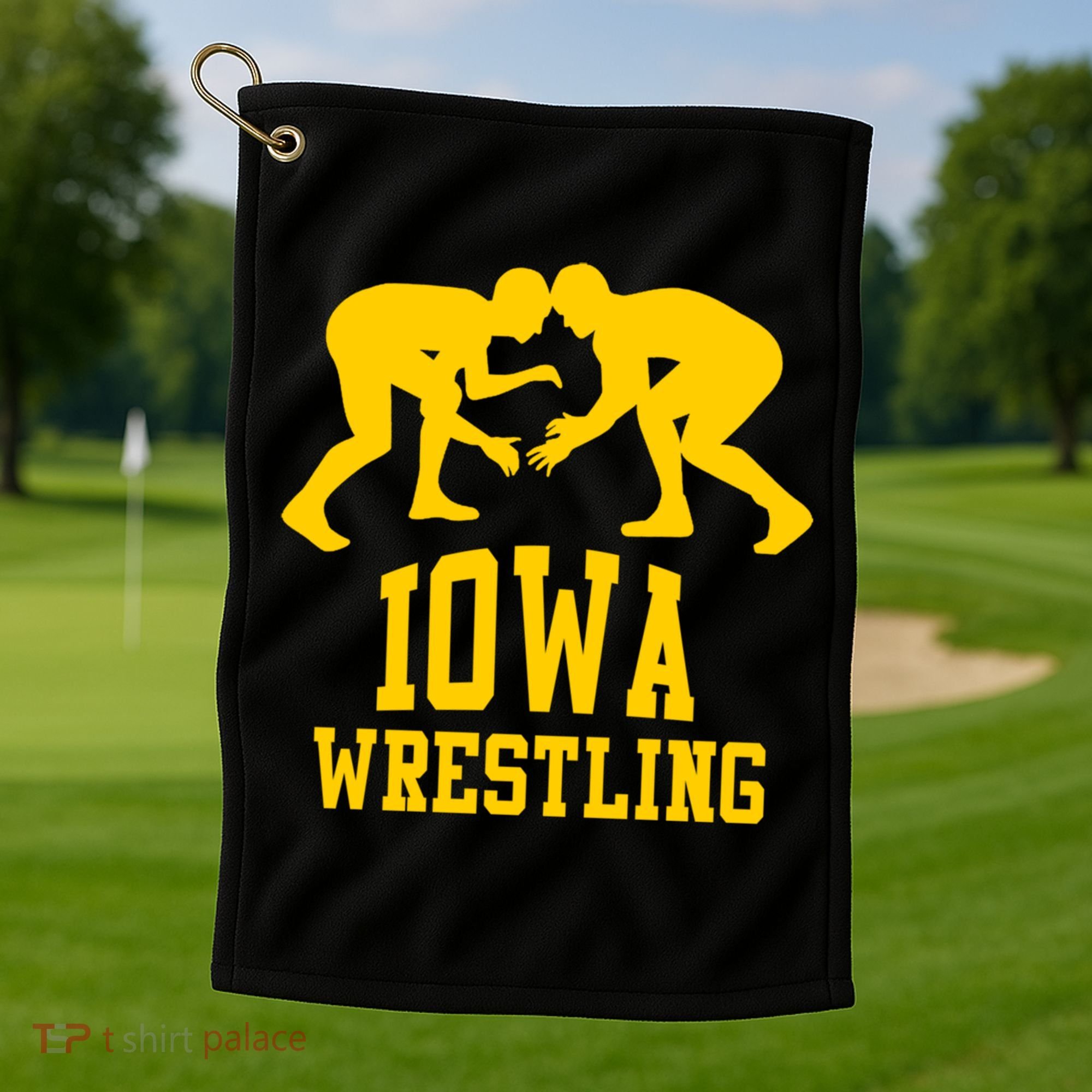 Iowa Wrestling Gift Golf Towel