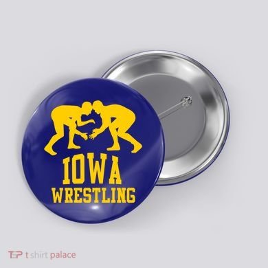 Iowa Wrestling Gift Button