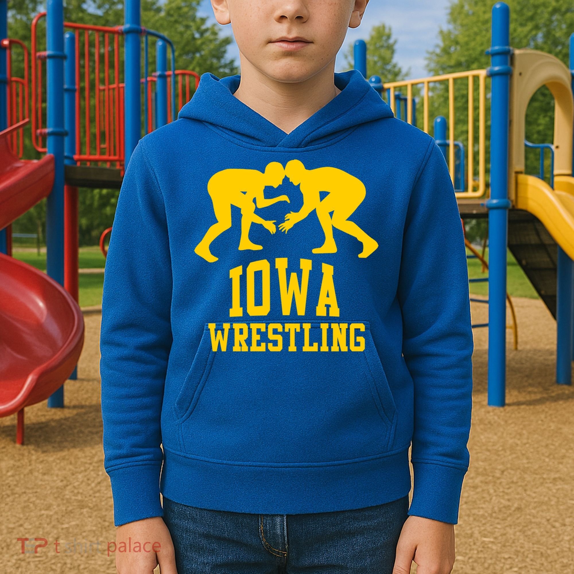 Iowa Wrestling Gift Kids Hoodie