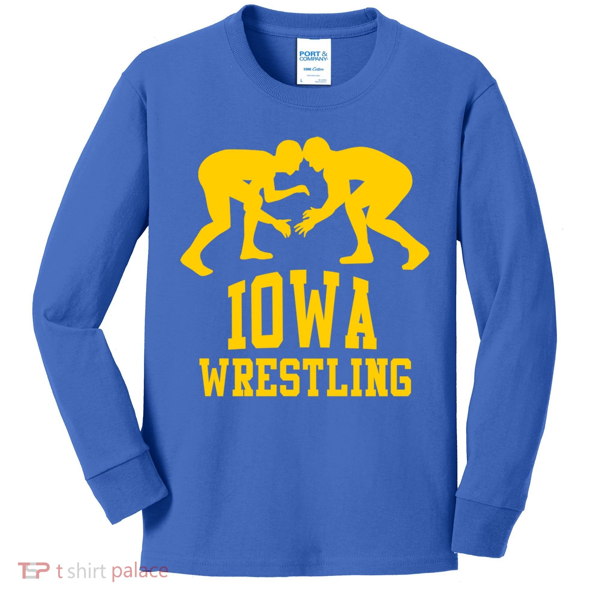 Iowa Wrestling Gift Kids Long Sleeve Shirt