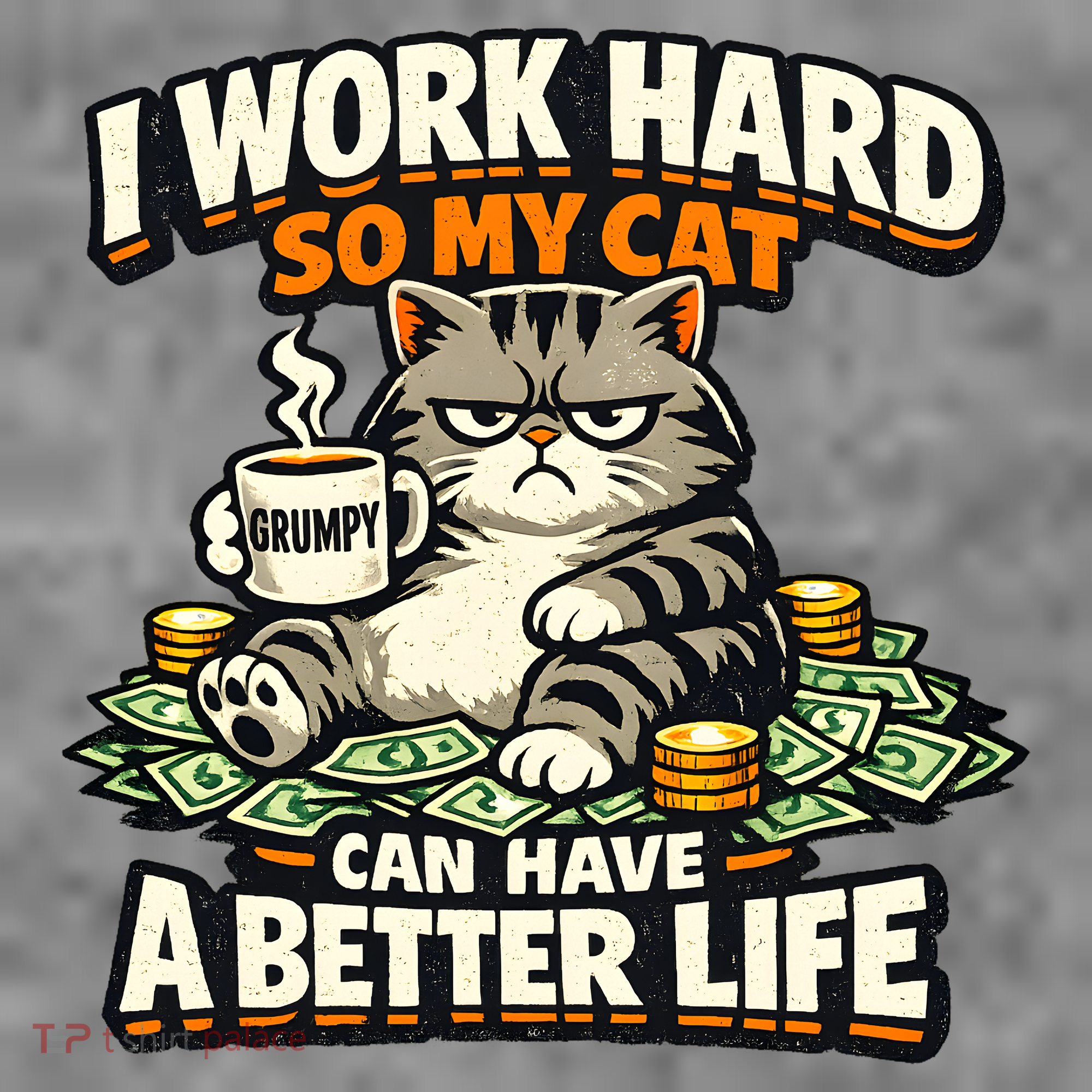 I Work Hard So My Cat Can Have A Better Life Cat Humor Women's Hoodie