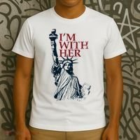 IM With Her Statue Of Lady Liberty Patriotic T-Shirt thumb 3
