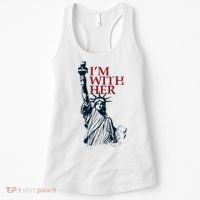 IM With Her Statue Of Lady Liberty Patriotic Women's Tank Top thumb 0