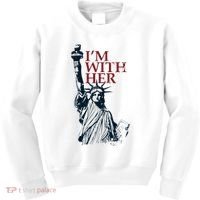 IM With Her Statue Of Lady Liberty Patriotic Kids Sweatshirt thumb 0