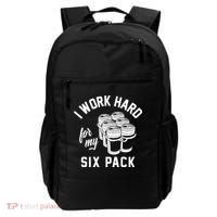 I Work Hard For My Six Pack Funny Beer Meme Backpack thumb 0