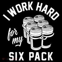 I Work Hard For My Six Pack Funny Beer Meme Coaster thumb 2
