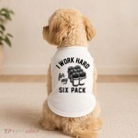 I Work Hard For My Six Pack Funny Beer Meme Doggie Tank thumb 2