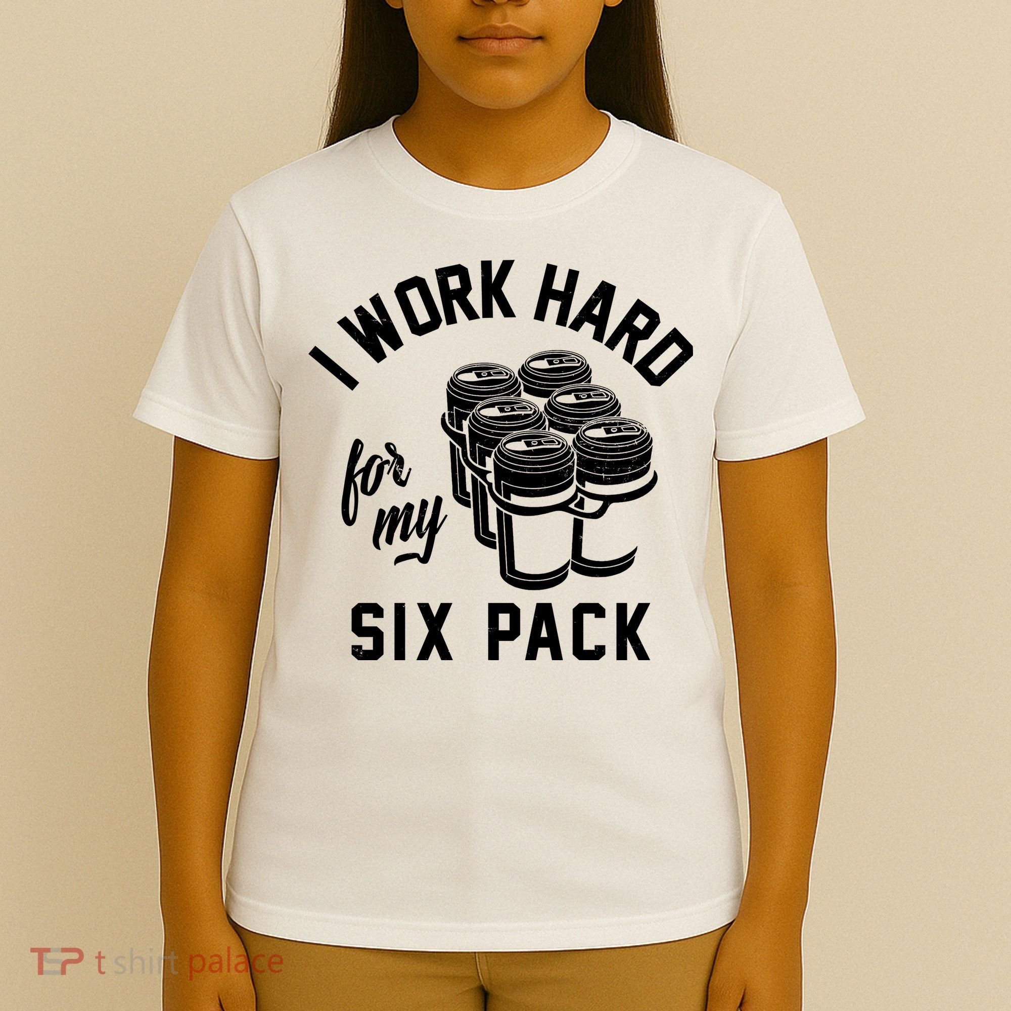 I Work Hard For My Six Pack Funny Beer Meme T-Shirt