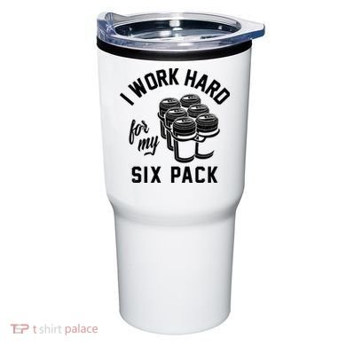 I Work Hard For My Six Pack Funny Beer Meme Tumbler